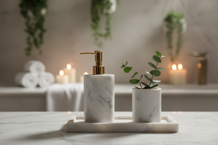 How to Create a Luxury Spa Bathroom with Marble Accessories