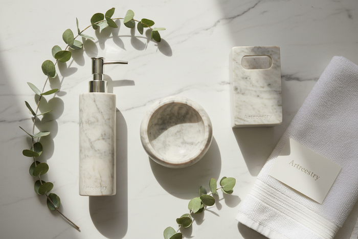 Upgrade Your Bathroom to a Luxury Spa - Marble Soap Dispensers, Shaving Bowls & Toothbrush Holders by Artreestry