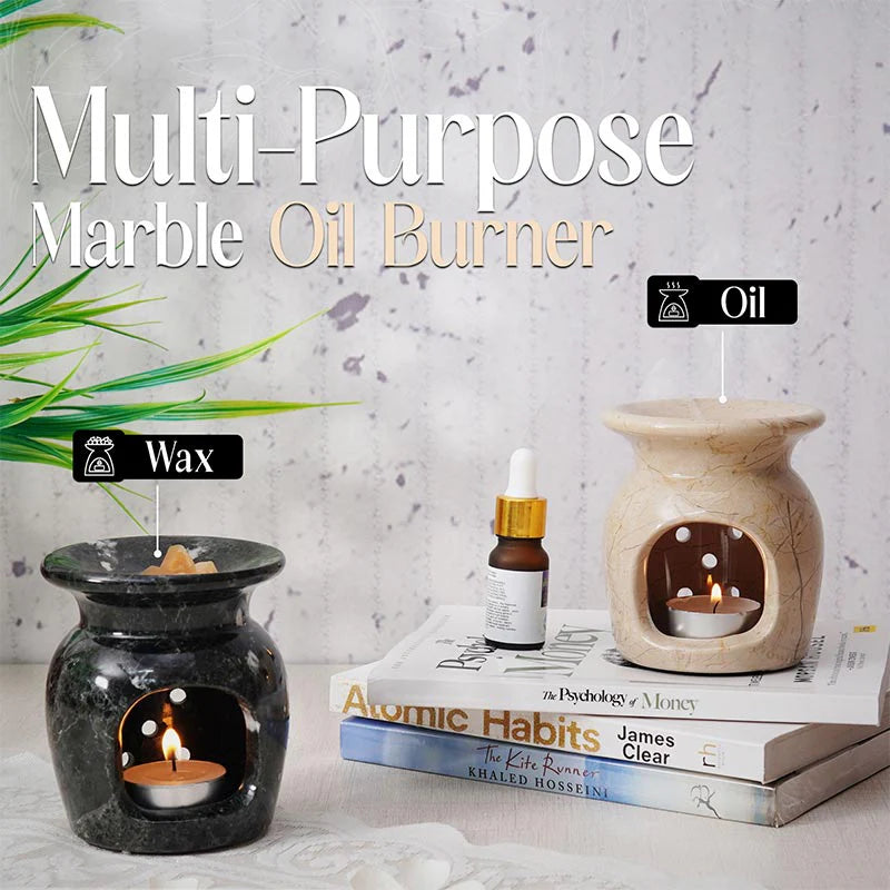 Artreestry Handmade Marble Oil Burner 4" Inches Handmade Candle Wax Warmer
