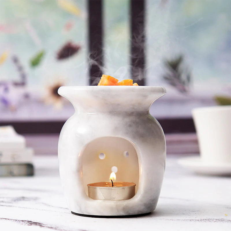 Artreestry Handmade Marble Oil Burner 4" Inches Handmade Candle Wax Warmer