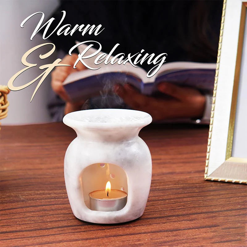 Artreestry Handmade Marble Oil Burner 4" Inches Handmade Candle Wax Warmer