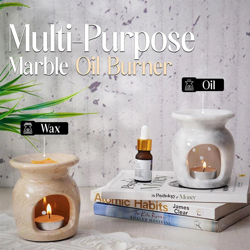 Artreestry Handmade Marble Oil Burner 4" Inches Handmade Candle Wax Warmer