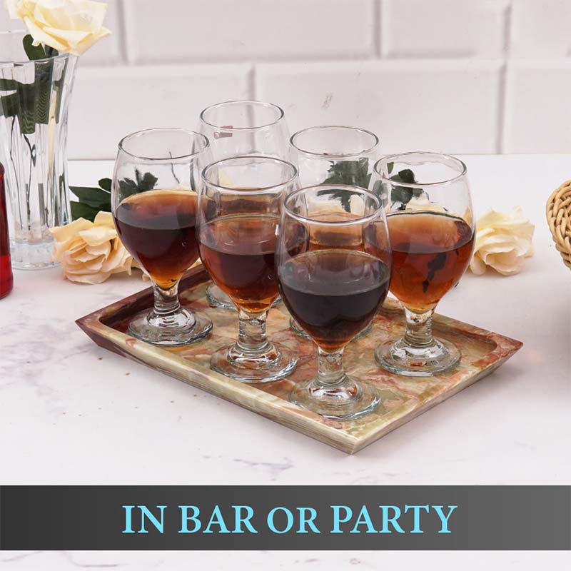 Serving Tray Handmade Marble Rectangle Food Tray for Kitchen Storage
