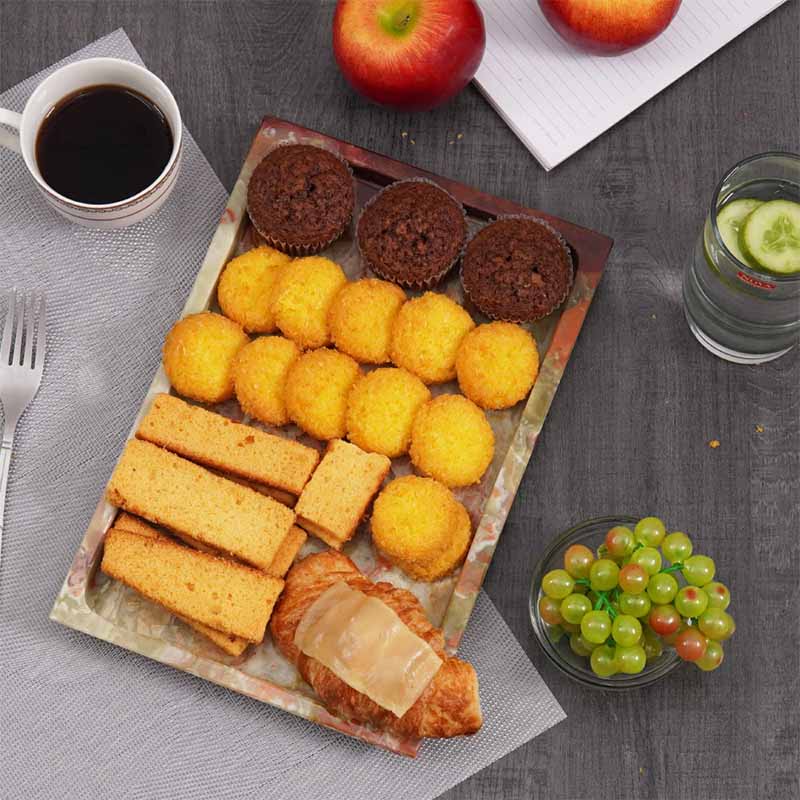 Serving Tray Handmade Marble Rectangle Food Tray for Kitchen Storage