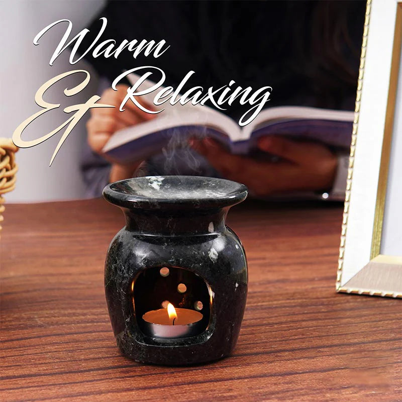 Artreestry Handmade Marble Oil Burner 4" Inches Handmade Candle Wax Warmer