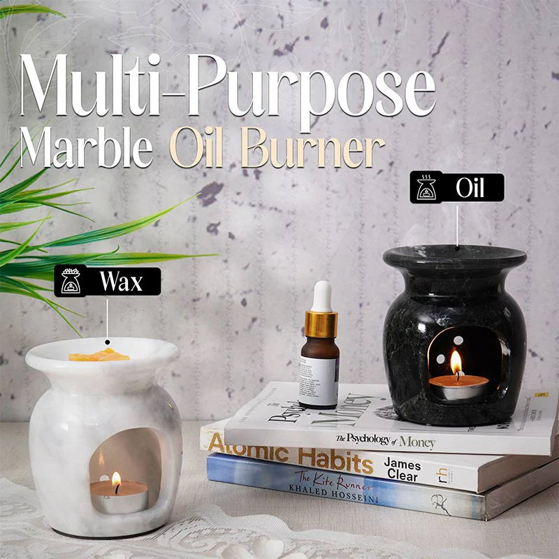 Artreestry Handmade Marble Oil Burner 4" Inches Handmade Candle Wax Warmer