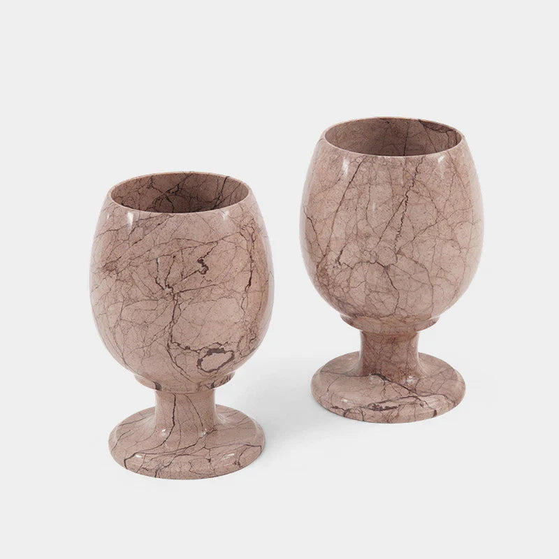 Marble Wine Glasses Set of 2