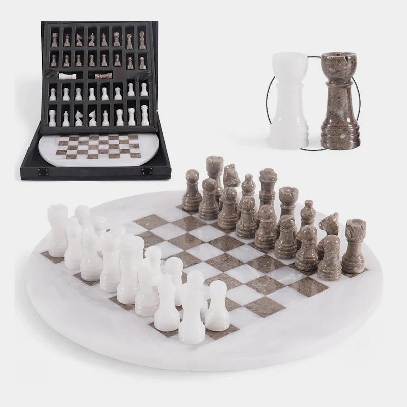 30 cm Round Chess Set With Standard Storage Box