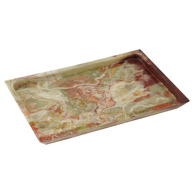 Serving Tray Handmade Marble Rectangle Food Tray for Kitchen Storage
