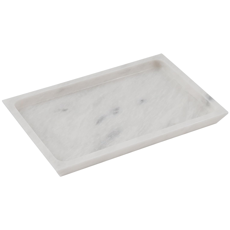 Serving Tray Handmade Marble Rectangle Food Tray for Kitchen Storage