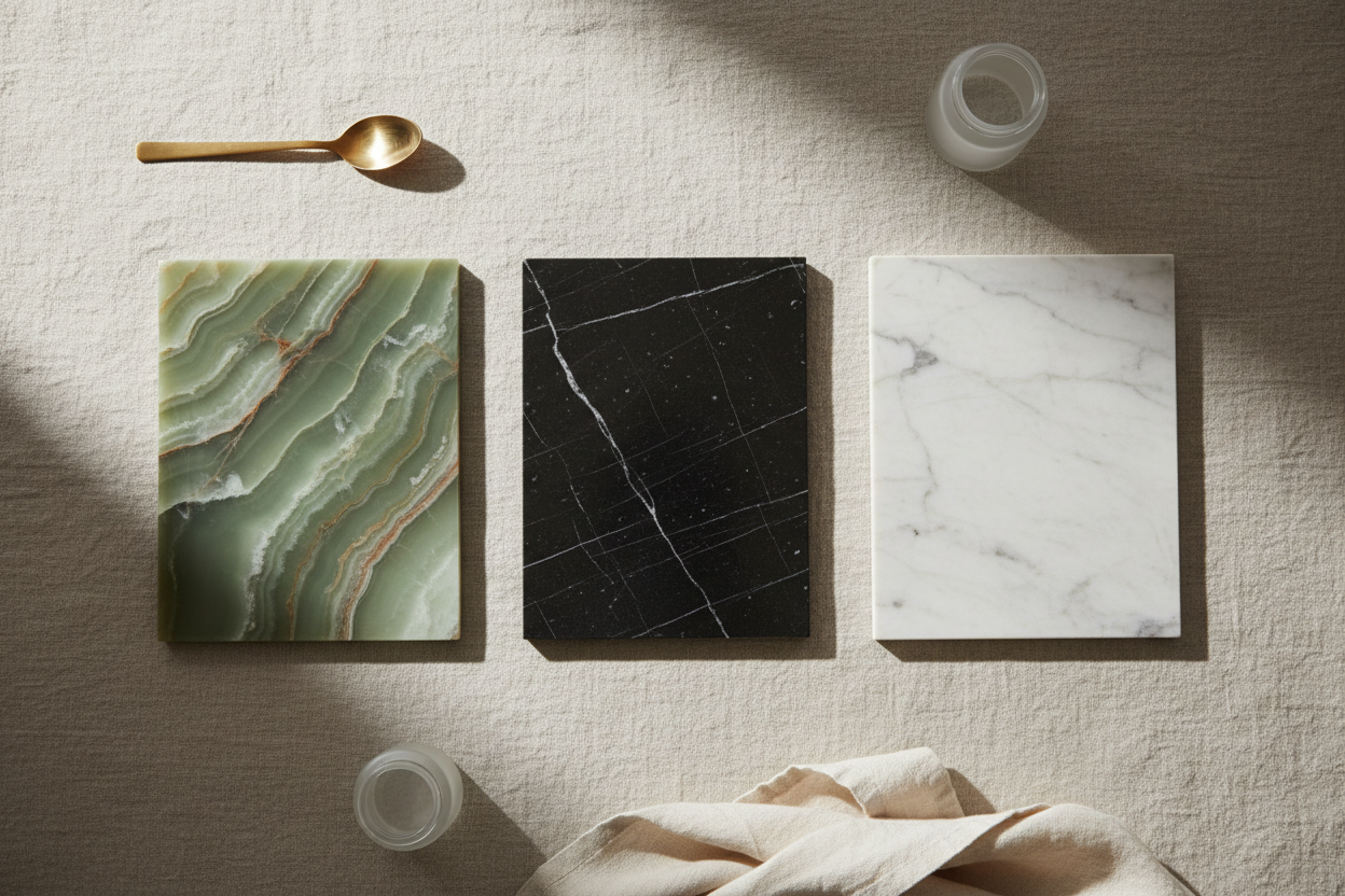 Green Onyx, Black Marble or Natural Marble? How to Choose the Right Marble Colour for Your Home