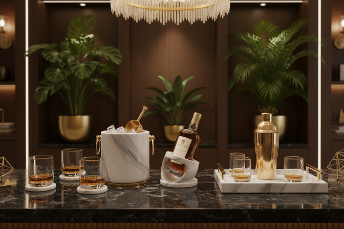 How to Build a Luxury Home Bar Setup - Marble Barware Essentials You Actually Need
