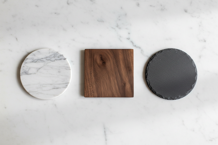 Marble vs Wood vs Stone - Which Coaster Material is Right for You?