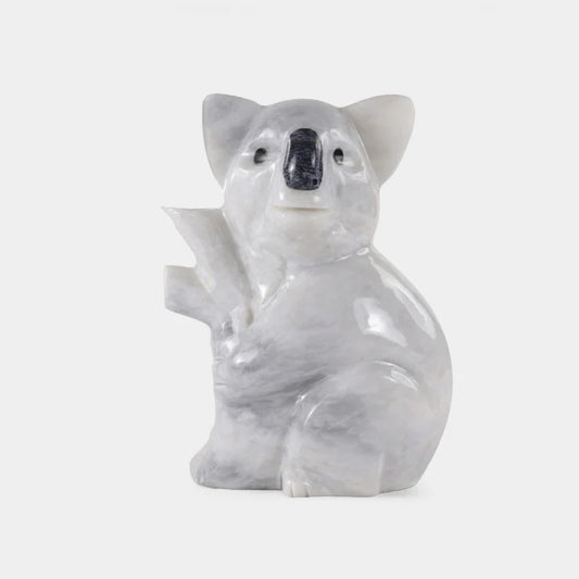 20cm Koala Sculpture – handmade natural marble stone by Artreestry