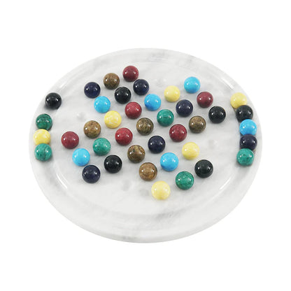 Artreestry Handmade 14" Peg Solitaire Marble Game - Best Game
