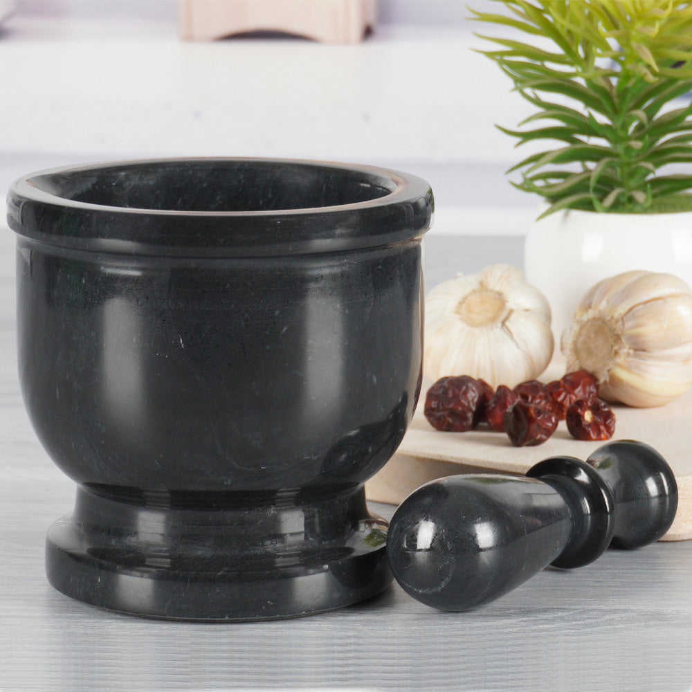 5" Artreestry Handmade Marble Mortar and Pestle Set