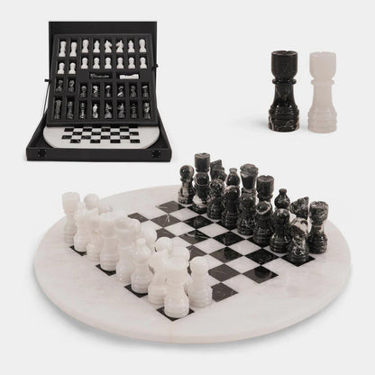 38 cm Round Chess Set With Standard Storage Box