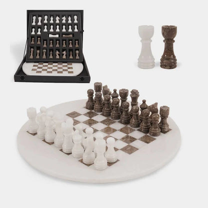 38 cm Round Chess Set With Standard Storage Box