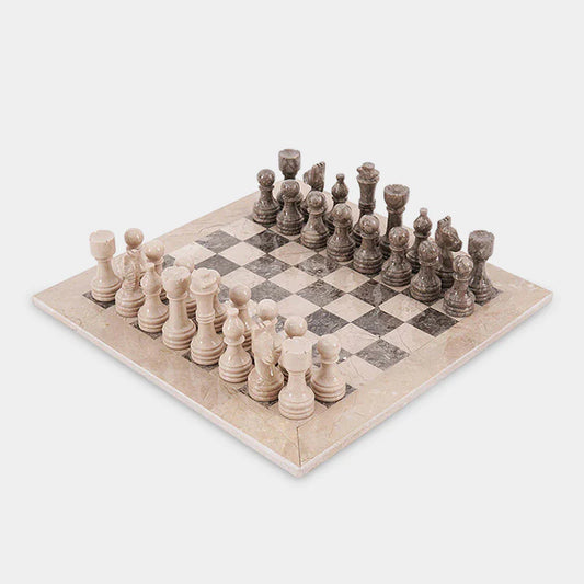 38cm Chess Set With Storage Box - Verona & Oceanic