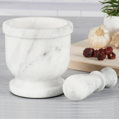 5" Artreestry Handmade Marble Mortar and Pestle Set