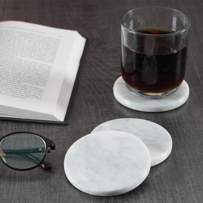 Artreestry Handmade Marble Coasters Round Set of 6