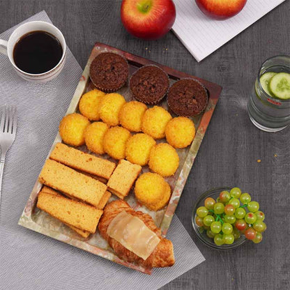 Serving Tray Handmade Marble  Rectangle Food Tray for Kitchen Storage