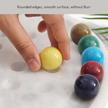 Artreestry Handmade 14" Peg Solitaire Marble Game - Best Game