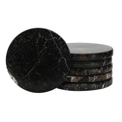 Artreestry Handmade Marble Coasters Round Set of 6