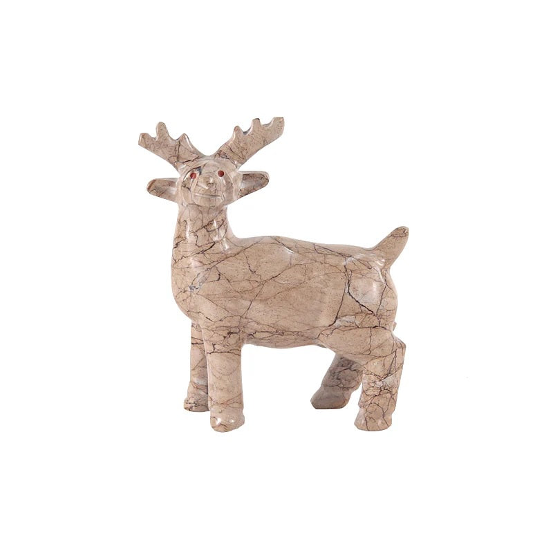 5" Artreestry Handmade Marble Reindeer Statue Figurine