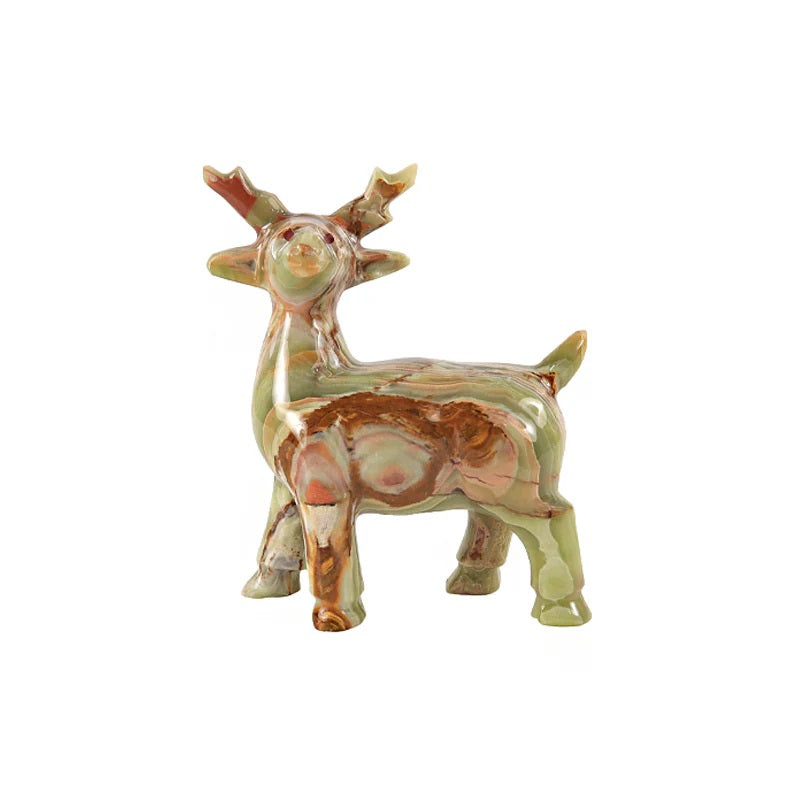 5" Artreestry Handmade Marble Reindeer Statue Figurine