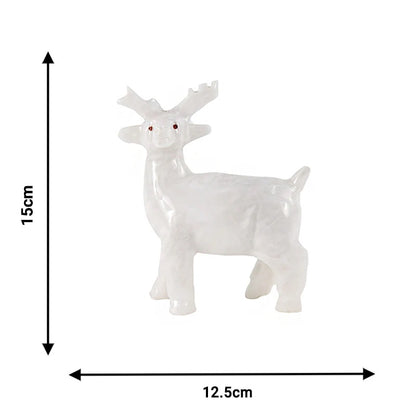 5" Artreestry Handmade Marble Reindeer Statue Figurine