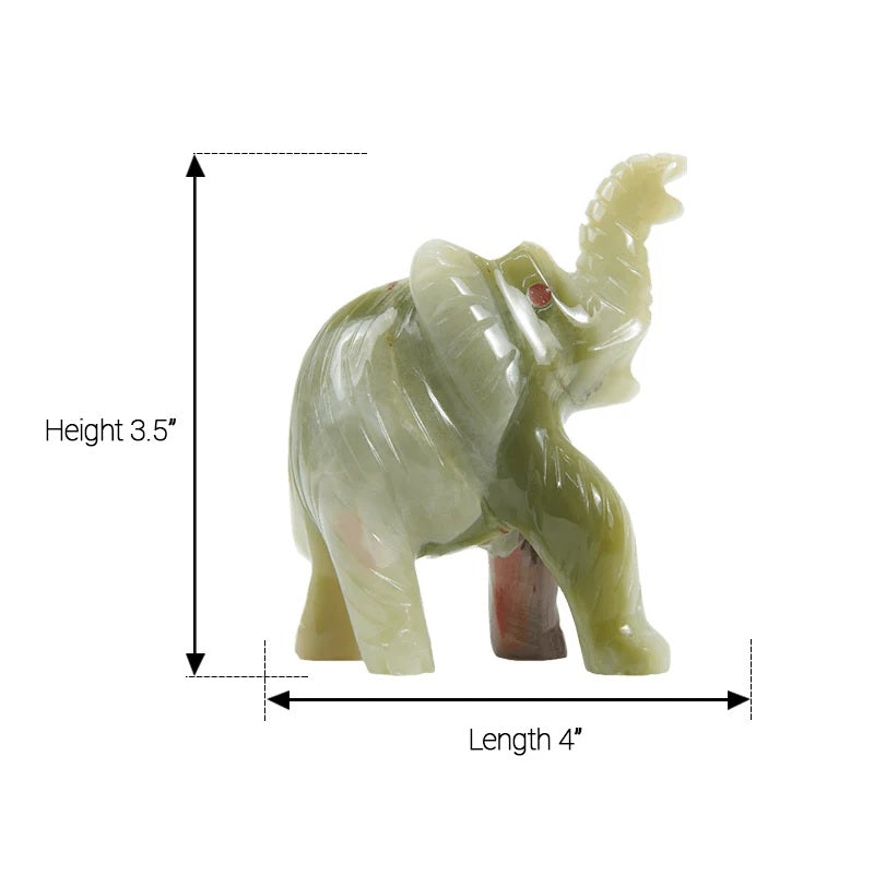 5" Artreestry Handmade Marble Elephant Statue Figurine