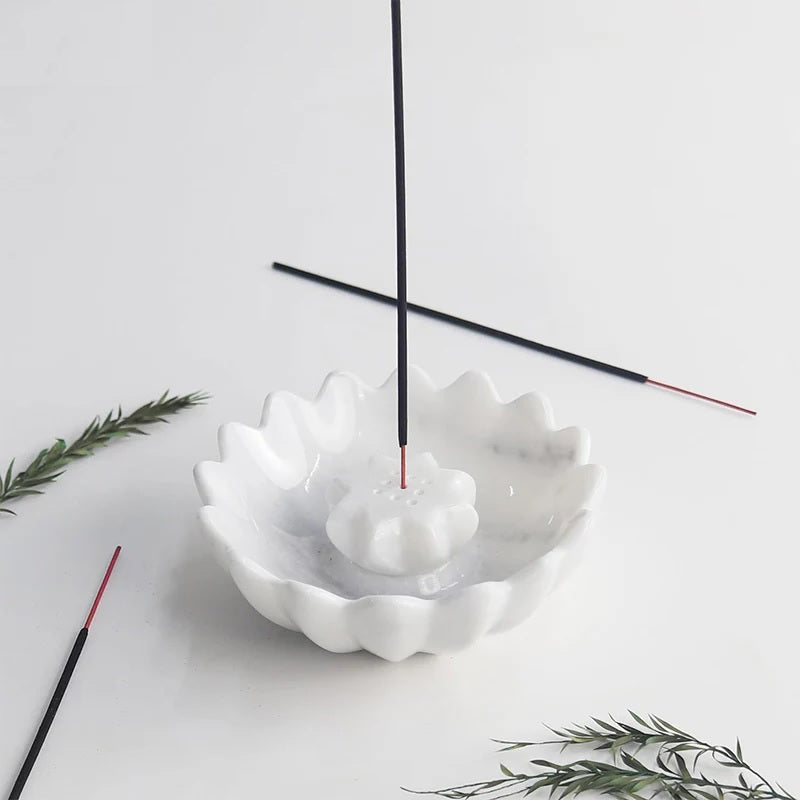 Artreestry Handmade Marble Incense Holder Star