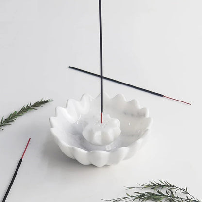 Artreestry Handmade Marble Incense Holder Star