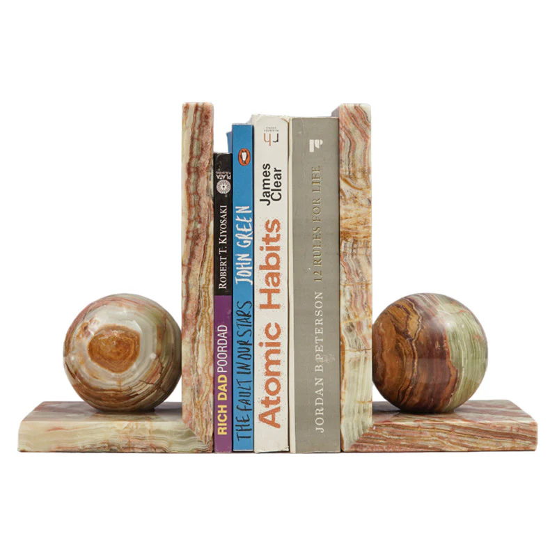 Artreestry Handmade Marble Book Ends L shaped