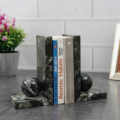 Artreestry Handmade Marble Book Ends L shaped