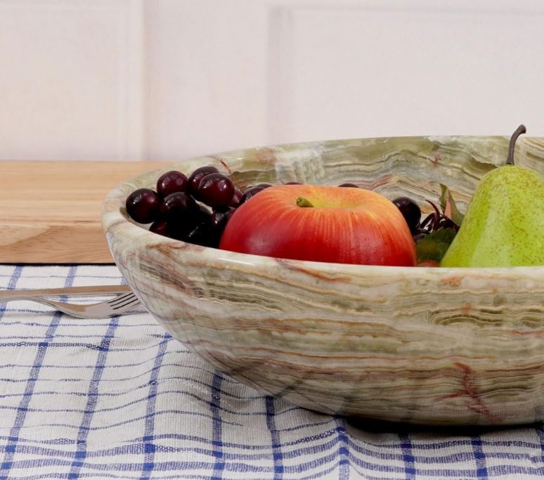 Artreestry Handmade Marble Fruit Dish