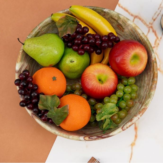 Artreestry Handmade Marble Fruit Dish