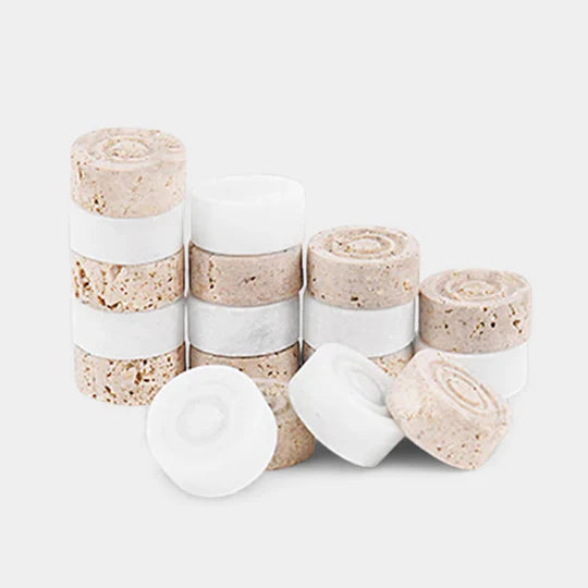Checkers Figures - White & Travertine