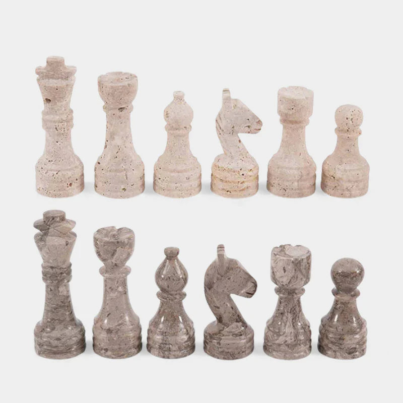Chess Figures - Travertine and Oceanic