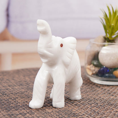 5" Artreestry Handmade Marble Elephant Statue Figurine