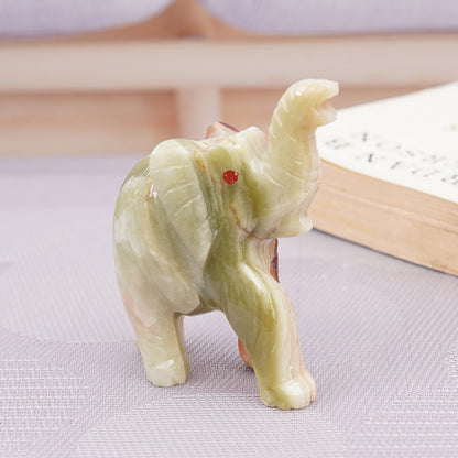 5" Artreestry Handmade Marble Elephant Statue Figurine