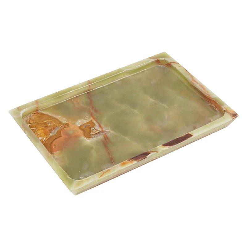 10" Artreestry Handmade Marble Tray Rectangular