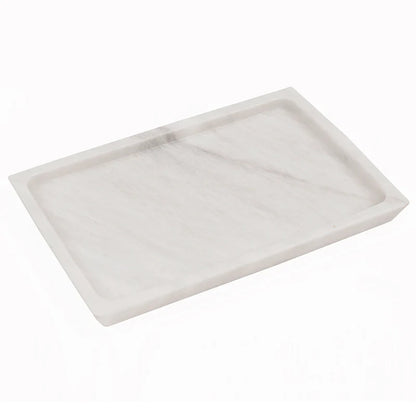 10" Artreestry Handmade Marble Tray Rectangular