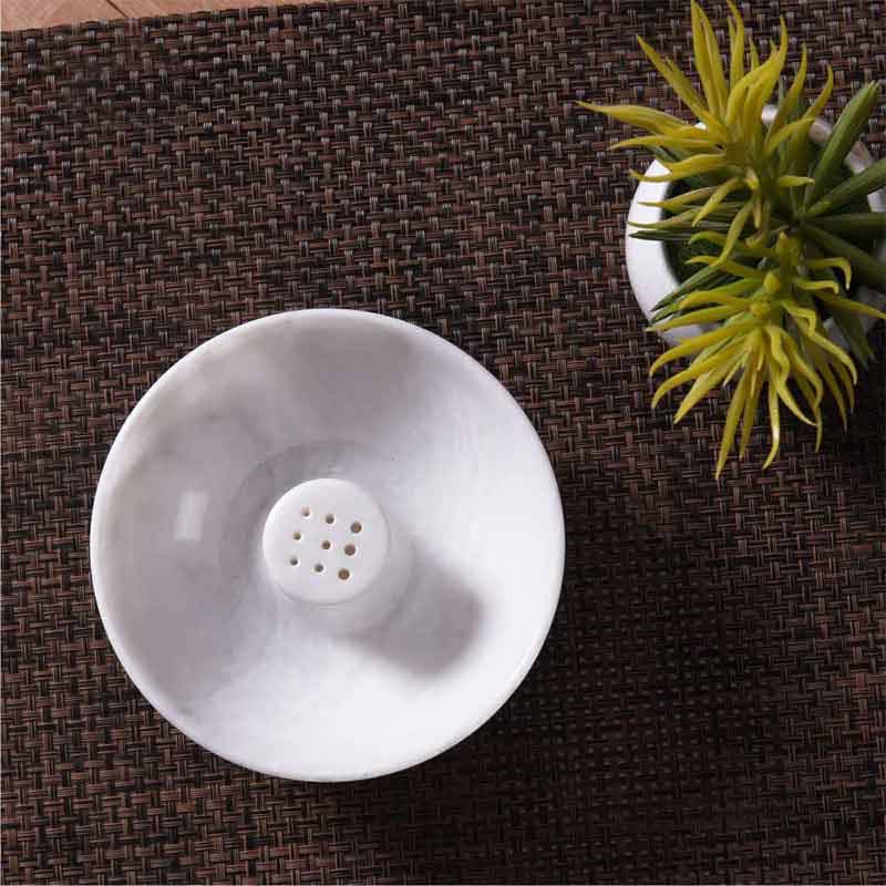 Artreestry Handmade Marble Incense Holder Round