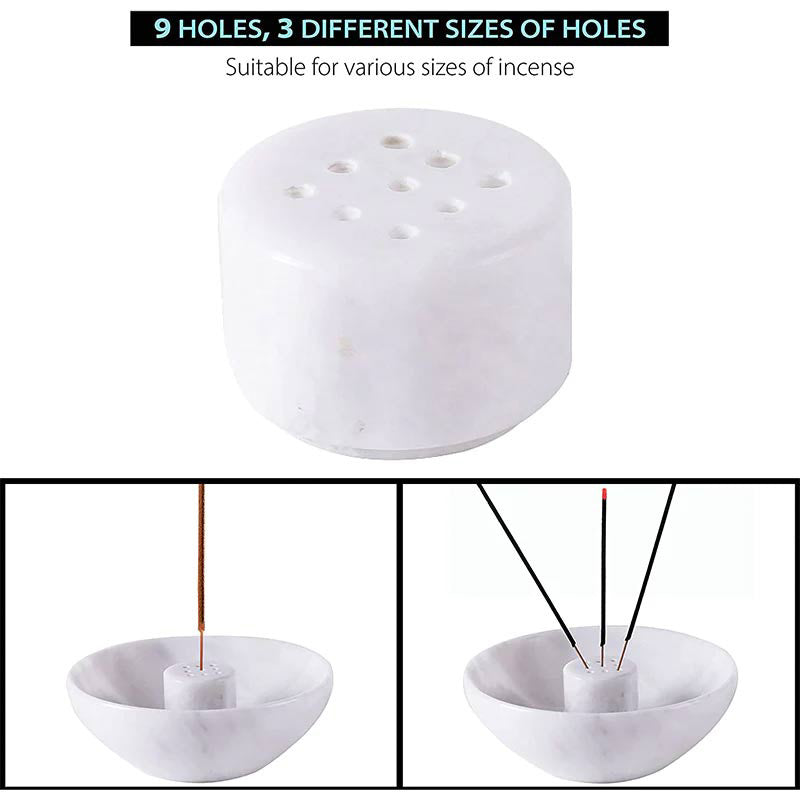 Artreestry Handmade Marble Incense Holder Round