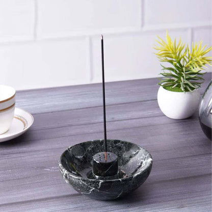 Artreestry Handmade Marble Incense Holder Round