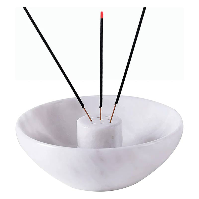 Artreestry Handmade Marble Incense Holder Round