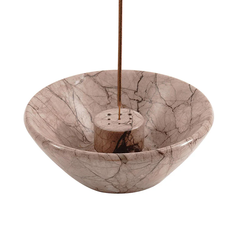 Artreestry Handmade Marble Incense Holder Round