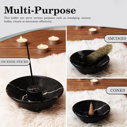 Artreestry Handmade Marble Incense Holder Round